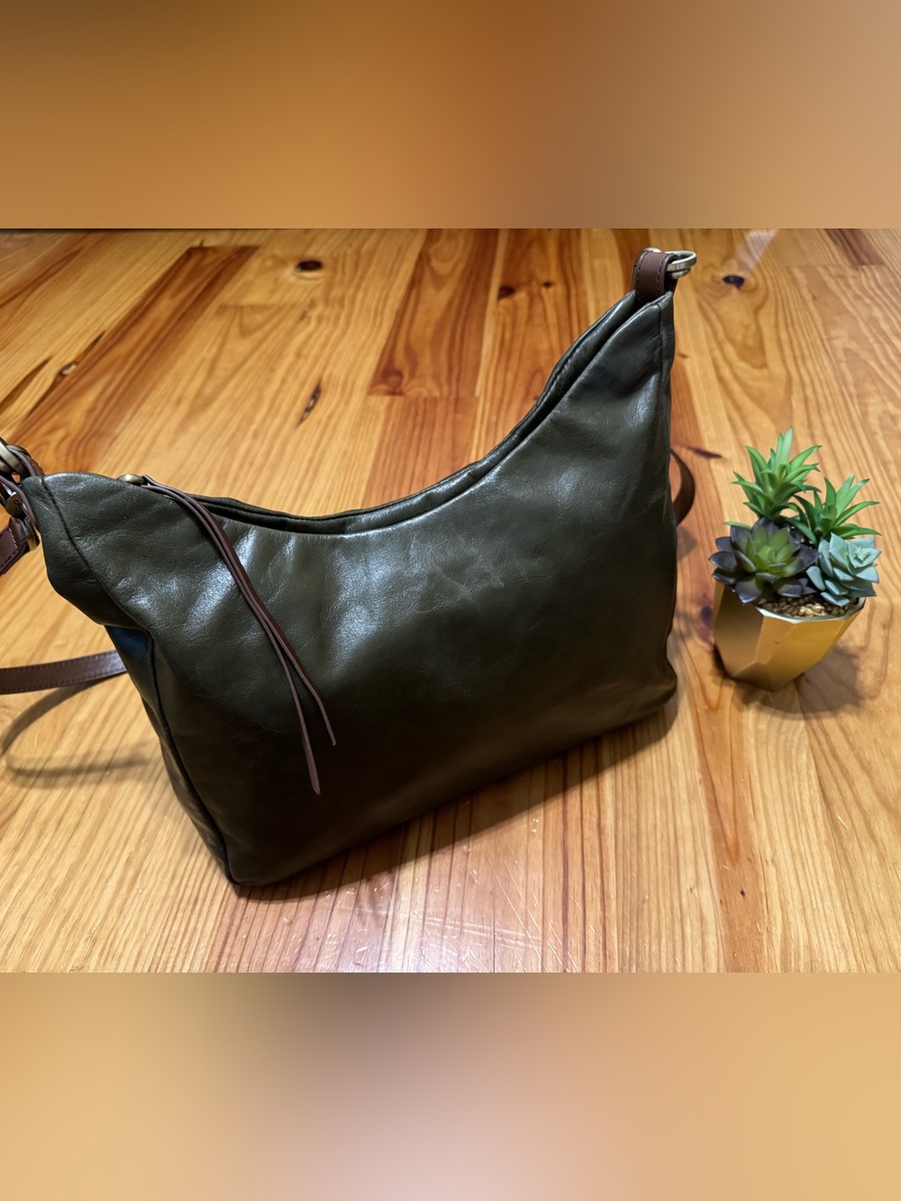 Hobo International Marley Hobo Shoulder Bag Green Leather